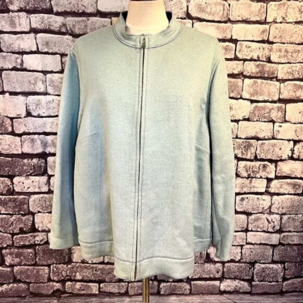 Harve Benard Blue Long Sleeve Zip Closed Jacket Size 22W